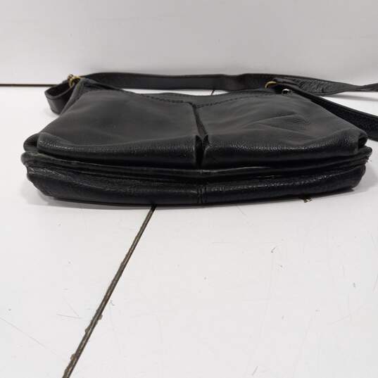 Fossil Black Leather Crossbody Bag image number 2