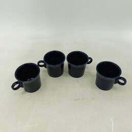 VTG Fiestaware Cobalt Blue Ring Handle Coffee Mugs Set of 4