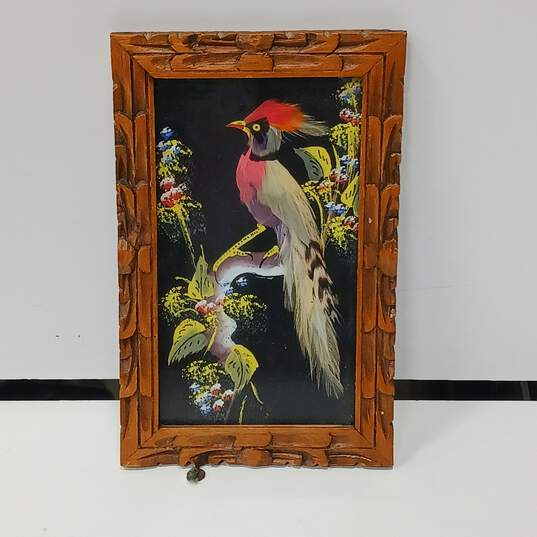 Pair of Framed Mexican Feather Art Works image number 5