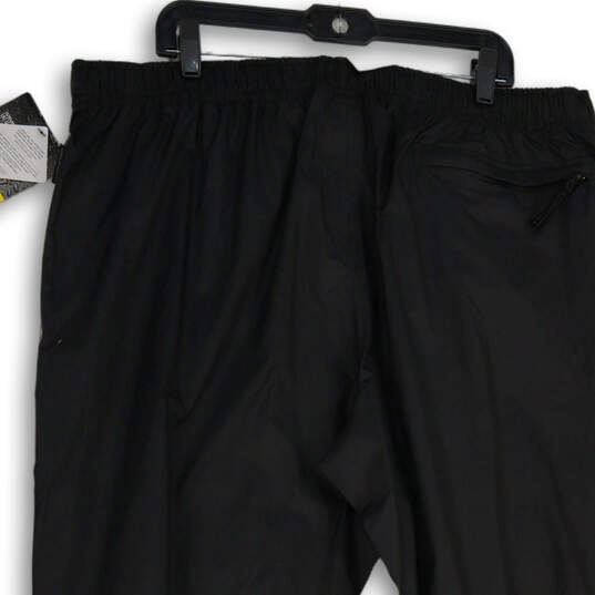 NWT Mens Black Elastic Waist Flat Front Pull-On Jogger Pants Size XXL image number 4