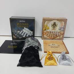 Pair Of Harry Potter Wizard's Chess & Gringotts Bank Checkers Games IOB