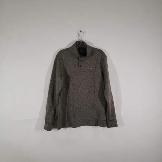 Mens Regular Fit Mock Neck Long Sleeve Pullover Sweater Size Medium image number 1