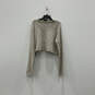 Womens Gray Long Sleeve Round Neck Knitted Pullover Sweater Size Large image number 1