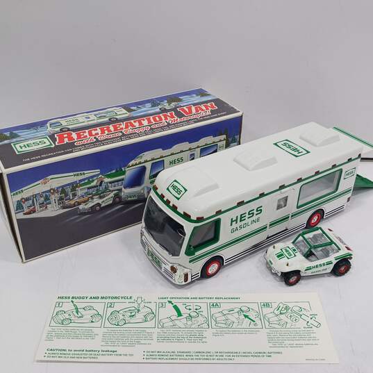 Pair of Hess Toy Vehicles Green/White Reacreaction Van & Toy Truck IOBs image number 4