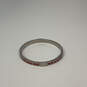 Designer Coach Silver-Tone Red Thin Fashionable Slide On Bangle Bracelet image number 2