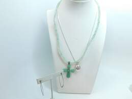 925 Jade Artisan Jewelry Lot 29.5g