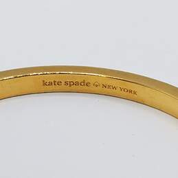 Kate Spade - New York Gold Tone Crystal Hinge Bangle 7 In Bracelet 25.1g alternative image