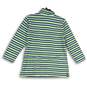 T By Talbots Womens Multicolor Striped 1/4 Zip Mock Neck Pullover Jacket Size M image number 2