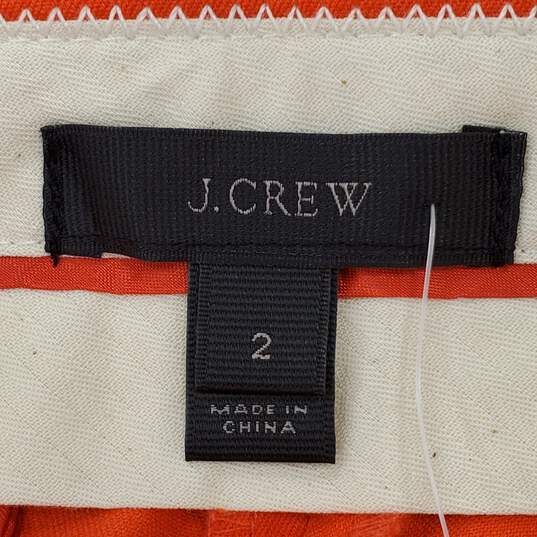 J. Crew Women Orange Pants SZ 2 NWT image number 1