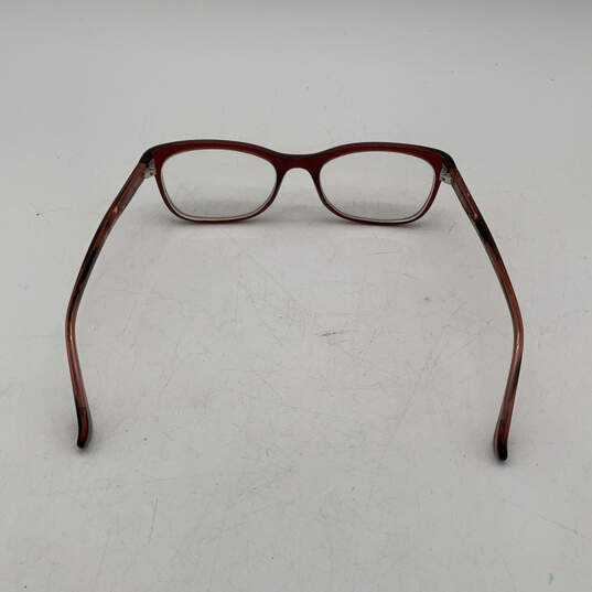 Womens MK281 Brown Clear Lens Full Rim Rectangular Eyeglasses With Case image number 3