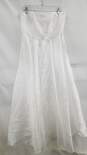 Lulus Pristine Love White Taffeta Zip-Up Maxi Dress Women's Size XL Wedding image number 2