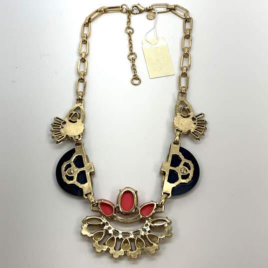 Designer J. Crew Gold-Tone Multicolor Crystal Cut Stone Statement Necklace image number 2