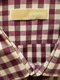 Michael Kors Purple White Check Shirt Size 20 tall image number 4