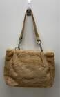 Mearoy Italy Tan Plush Faux Fur Tote Bag image number 2
