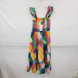 Crown & Ivy Multicolor Cotton Maxi Dress WM Size S NWT alternative image