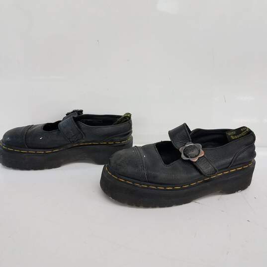 Dr. Martens Addina Flower Buckle Leather Platform Shoes Size 6 image number 2