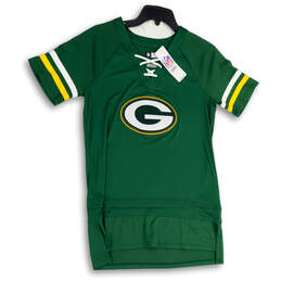 NWT Womens Green NFL Green Bay Packers Short Sleeve Football Jersey Size M