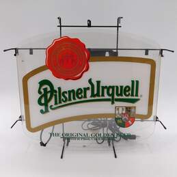Pilsner Urquell Beer Lighted Acrylic Advertising Bar Sign 24x22