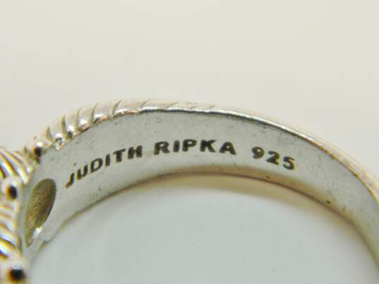 Judith Ripka Sterling Silver Pearl  Rope Ring 5.3g image number 5