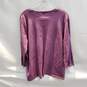 Joseph A Purple Pullover V-Neck Top Women's Size 2X image number 3