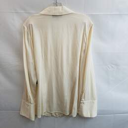 Classiques Entier Women's Cream Silk Button Up Blouse Size XL alternative image