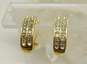 10K Yellow Gold 0.48 CTTW Diamond Omega Back Earrings 5.6g image number 4