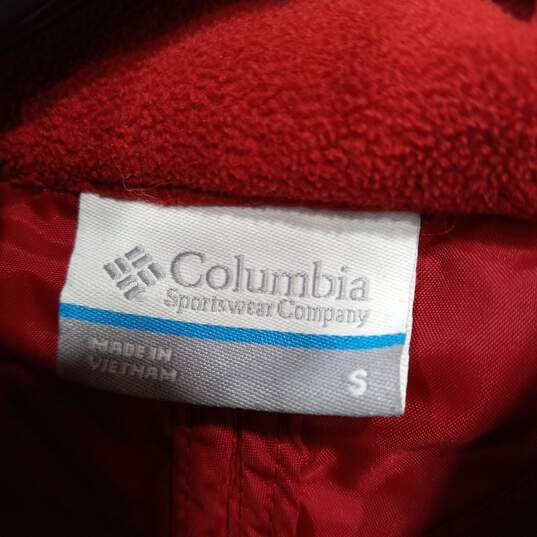 Women’s Columbia Quilted Fleece Stand Collar Vest Sz S image number 3