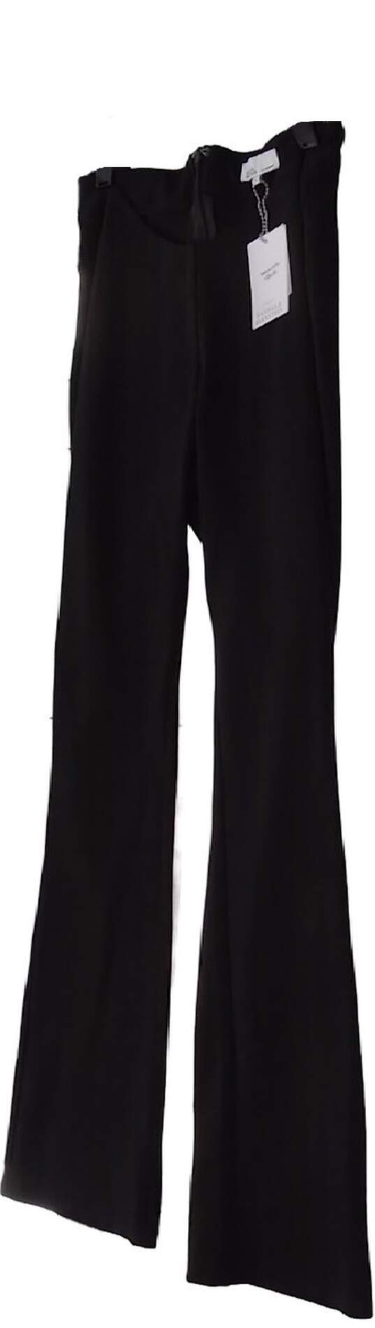 NWT Women Black Flat Front Flared Leg Formal Dress Pants Size 4 image number 2