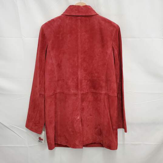 NWT Bernardo Collection WM's Ruby Leather Suede Blazer Size M image number 2