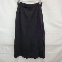 VTG Sport Max WM's 100% Virgin Wool Charcoal Gray Long Flannel Skirt Size 10 alternative image