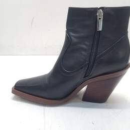 Vince Camuto Amtinda Black Leather Stacked Square Heel Booties Women’s Size 6 alternative image