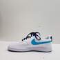 Nike Court Vision Low NBA White, Turquoise Blue Sneakers DM1187-100 Size 7.5 image number 2