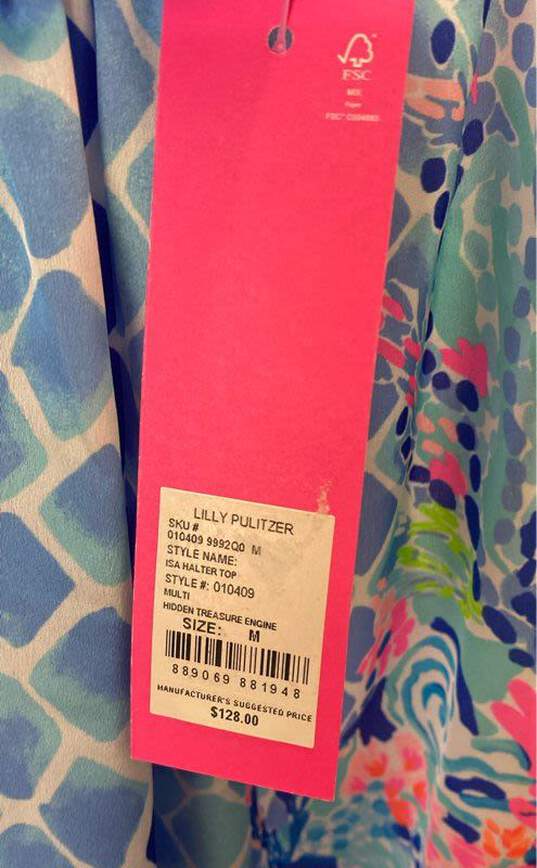 NWT Lilly Pulitzer Womens Multicolor Floral Halter Neck Tank Top Size Medium image number 5