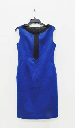 Tahari Women's Blue Sleeveless Midi Dress Size 4
