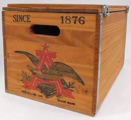 Anheuser Busch Budweiser Beer Vintage Style Wood Crate Box alternative image
