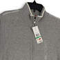 NWT Womens Gray Tight Knit Sleeveless Mock Neck Full-Zip Sweater Vest Sz L image number 3
