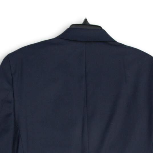 NWT Mens Blue Notch Lapel Flap Pocket Long Sleeve Two Button Blazer Size 40S image number 4