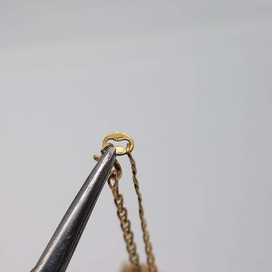 14k Gold 16 Diamond Heart Pendant Necklace 4.8g image number 5