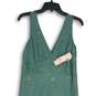 NWT Dressbarn Womens Green Floral Sequin Sleeveless Fit & Flare Dress Size 14 image number 3