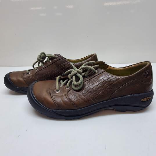 Keen Dark Brown Lace Up Oxfords Mens Size 11 image number 2