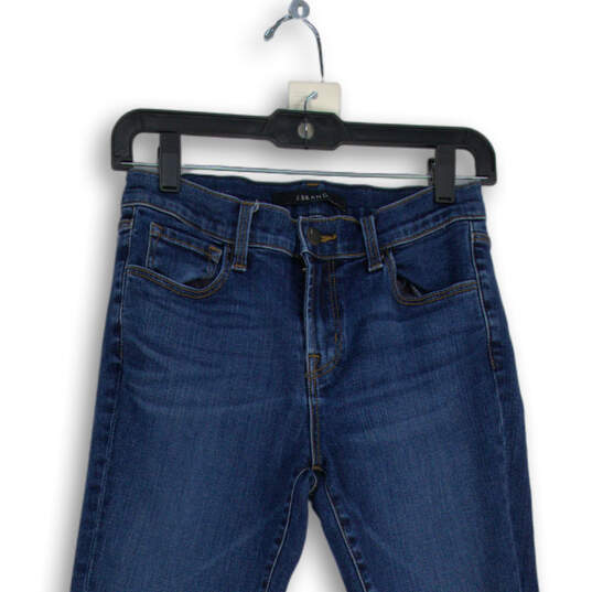 Womens Blue Denim Medium Wash 5-Pocket Design Skinny Leg Jeans Size 27 image number 3