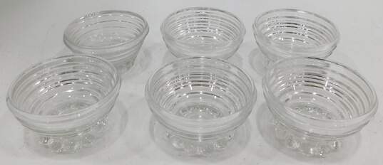 Vintage Anchor Hocking Manhattan Clear Depression Glass Bubble Footed Art Deco Sherbet Dessert Dishes image number 1
