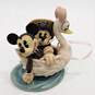 Vintage Disney Mickey & Minnie Swan Boat Ceramic Figurine Ornament image number 1