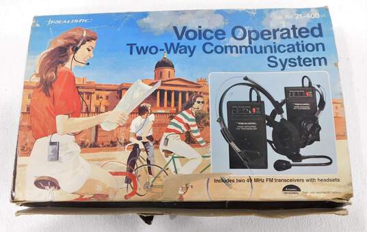 Vintage Realistic Voice Operated Two-Way Communication System FM 21-400 Headset IOB image number 1