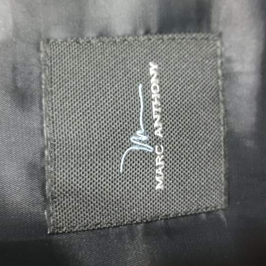 Men's Black 100% Wool Suit Jacket Size 44R image number 4