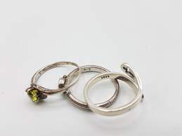 925 Silver Faith Peridot & Spinel Rings Lot of 3 alternative image