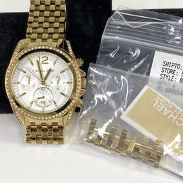 IOB Designer Michael Kors MK-5835 Gold-Tone Round  Dial Analog Wristwatch