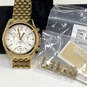 IOB Designer Michael Kors MK-5835 Gold-Tone Round  Dial Analog Wristwatch image number 1