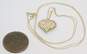 14k Yellow Gold Cut Out Heart Pendant Necklace 1.1g image number 6