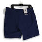 NWT Mens Blue Flat Front Pockets Stretch Athletic Chino Shorts Size 36W image number 2